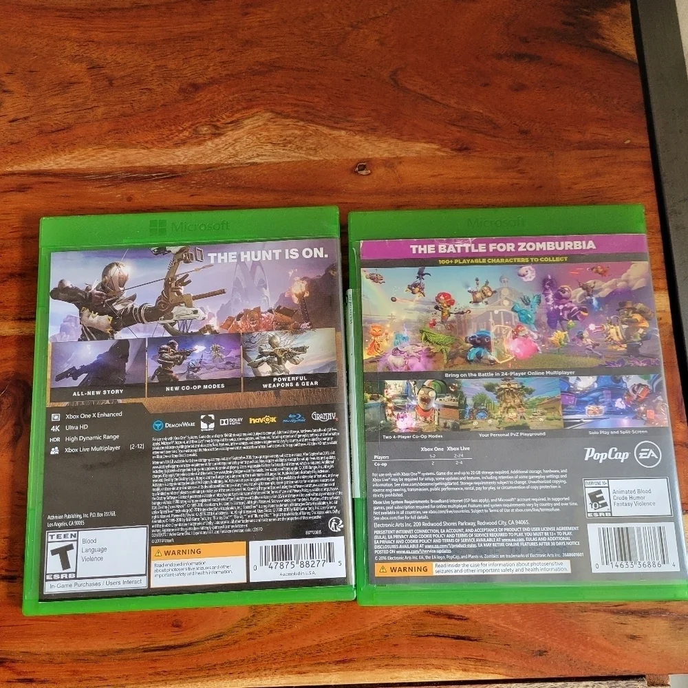 Lot Of 2 Destiny 2: Forsaken Legendary Collection/Plants vs Zombies Xbox one